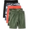 imageThe Childrens Place Boys Athletic Basketball ShortsCamoSolid 5pack