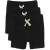 imageThe Childrens Place Boys French Terry Casual ShortsBlack 3 Pack