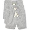imageThe Childrens Place Boys French Terry Casual ShortsSmoke Gray 3 Pack