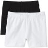 imageThe Childrens Place Girls Basic Cartwheel ShortsBlackWhite