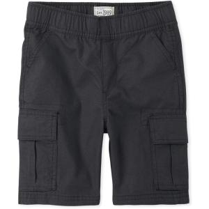 imageThe Childrens Place Boys Essential Cargo ShortsWashed Black Single