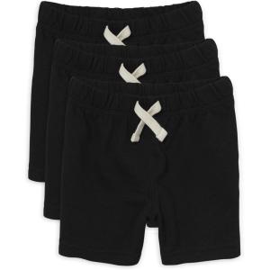 imageThe Childrens Place Boys French Terry Casual ShortsBlack 3 Pack