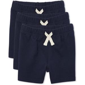 imageThe Childrens Place Boys French Terry Casual ShortsNew Navy 3 Pack