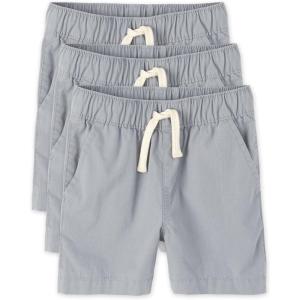 imageThe Childrens Place Boys and Toddler Essential Jogger ShortsFin Gray 3 Pack