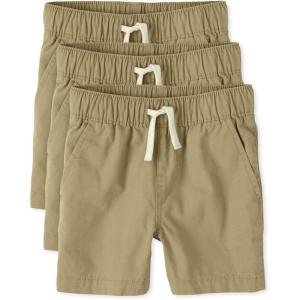 imageThe Childrens Place Boys and Toddler Essential Jogger ShortsFlax 3 Pack