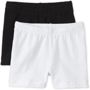 imageThe Childrens Place Girls Basic Cartwheel ShortsBlackWhite