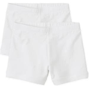 imageThe Childrens Place Girls Basic Cartwheel ShortsWhite 2 Pack