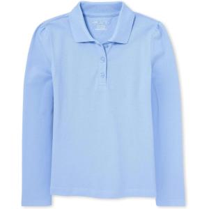 imageThe Childrens Place Girls Long Sleeve Pique PoloDaybreak Single