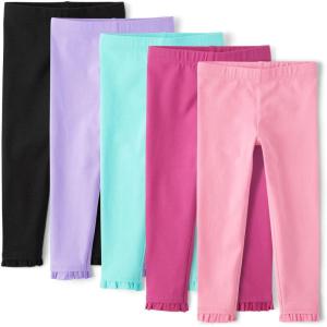 imageThe Childrens Place and Toddler Assorted Solid Leggings MultipacksMulticolor Ruffle 5pack