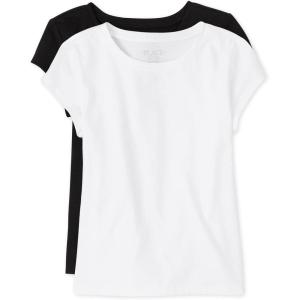 imageThe Childrens Place girls Tee shirtBlackWhite 2pack