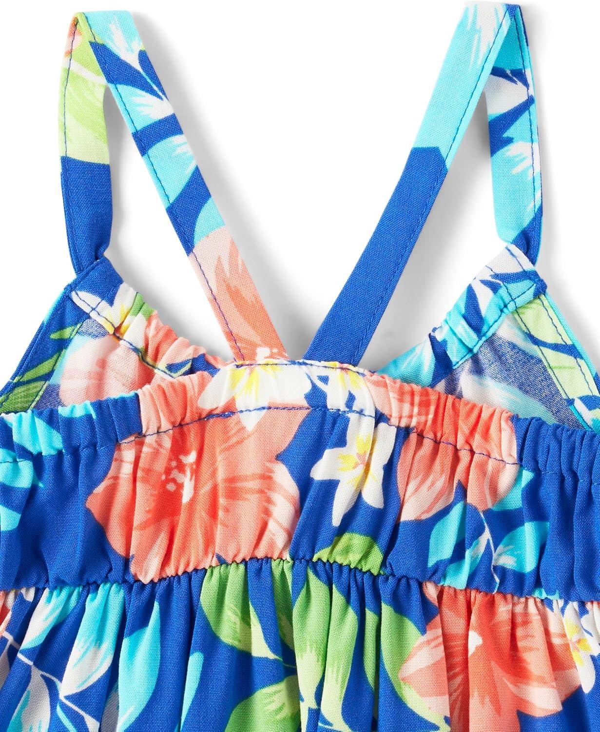 imageThe Childrens Place Baby Girls and Newborn Sleeveless Casual DressCool Cobalt Hawaiian