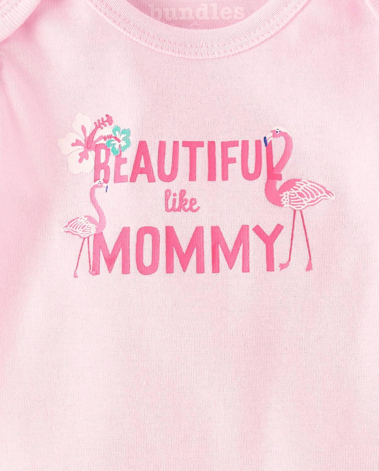 imageThe Childrens Place babyboys And Newborn Short Sleeve Bodysuits MultipacksFlamingo 5pack