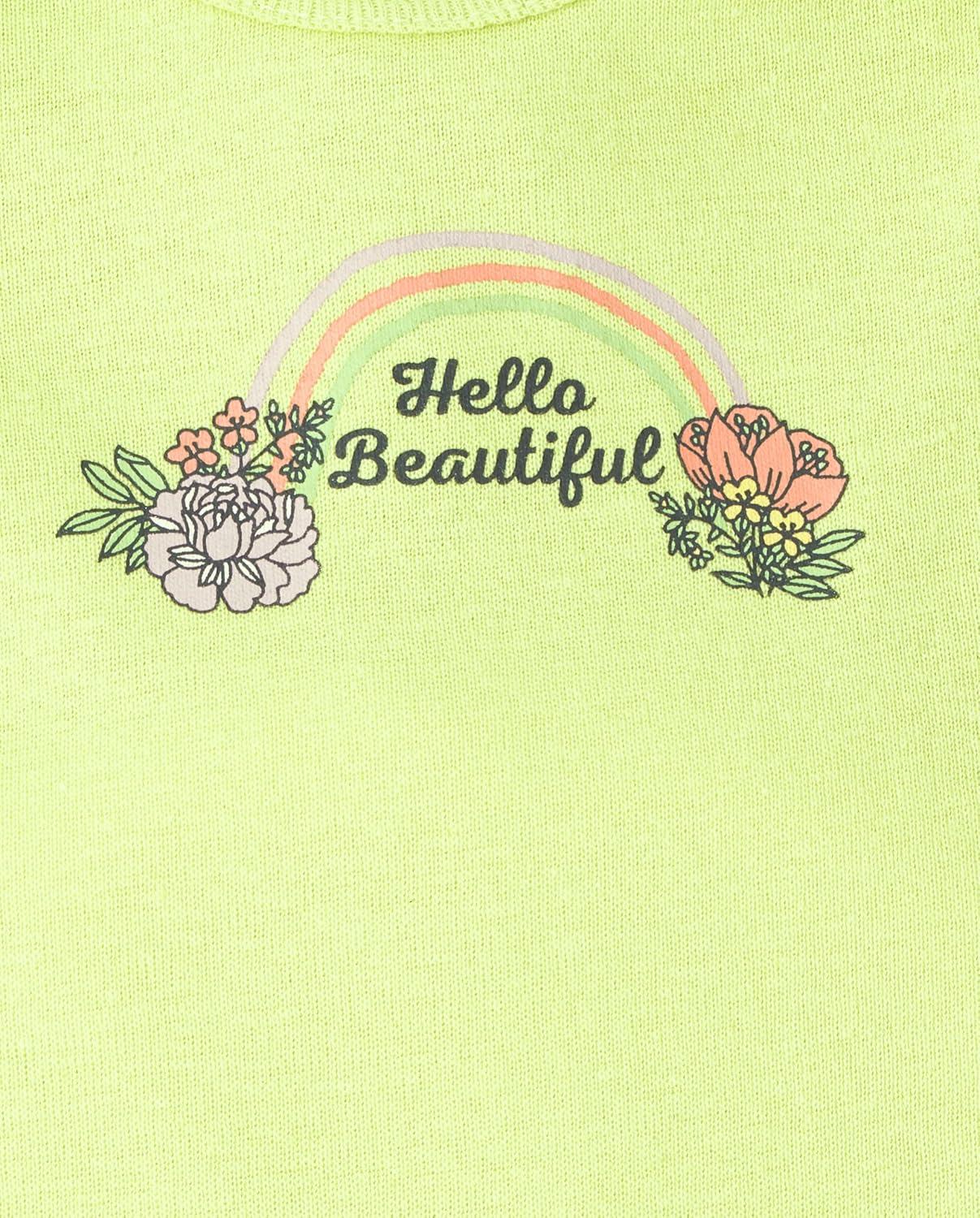 imageThe Childrens Place babyboys And Newborn Short Sleeve Bodysuits MultipacksFlower ChildBeautiful 5pack
