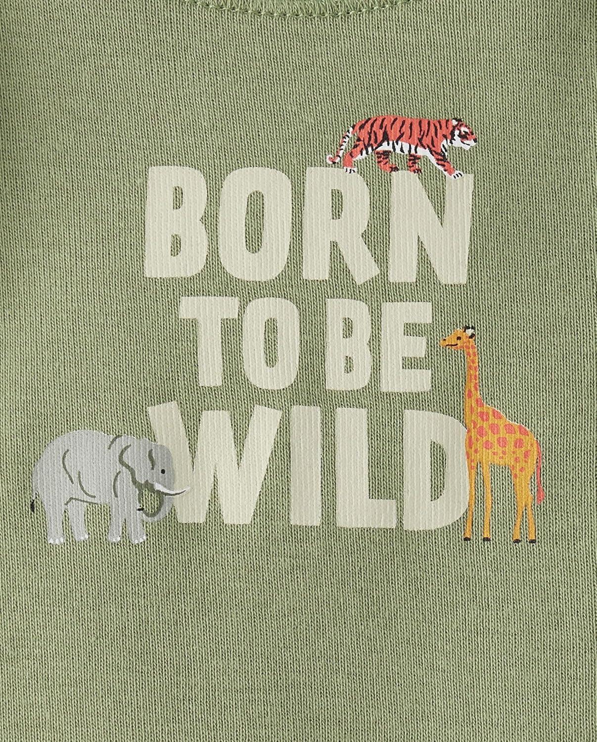 imageThe Childrens Place babyboys And Newborn Short Sleeve Bodysuits MultipacksSafari 5pack