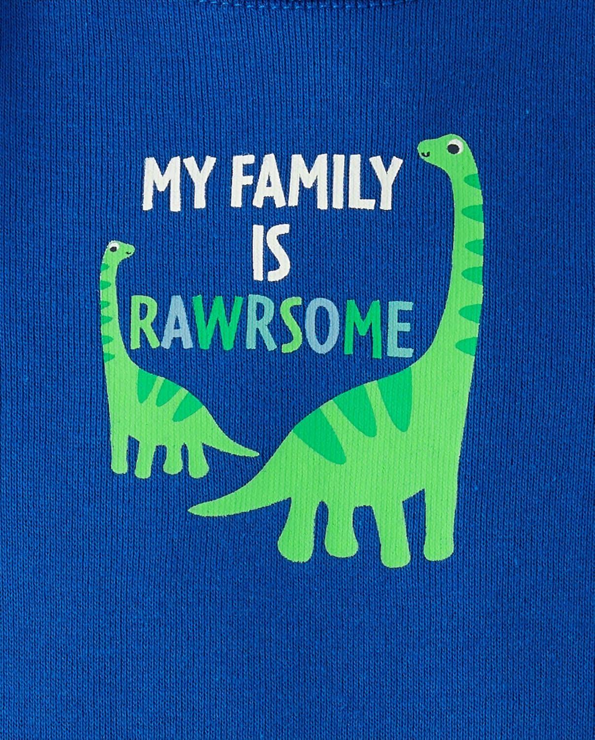 imageThe Childrens Place babyboys And Newborn Short Sleeve BodysuitsmultipacksAtomic Blue Dino 5pack