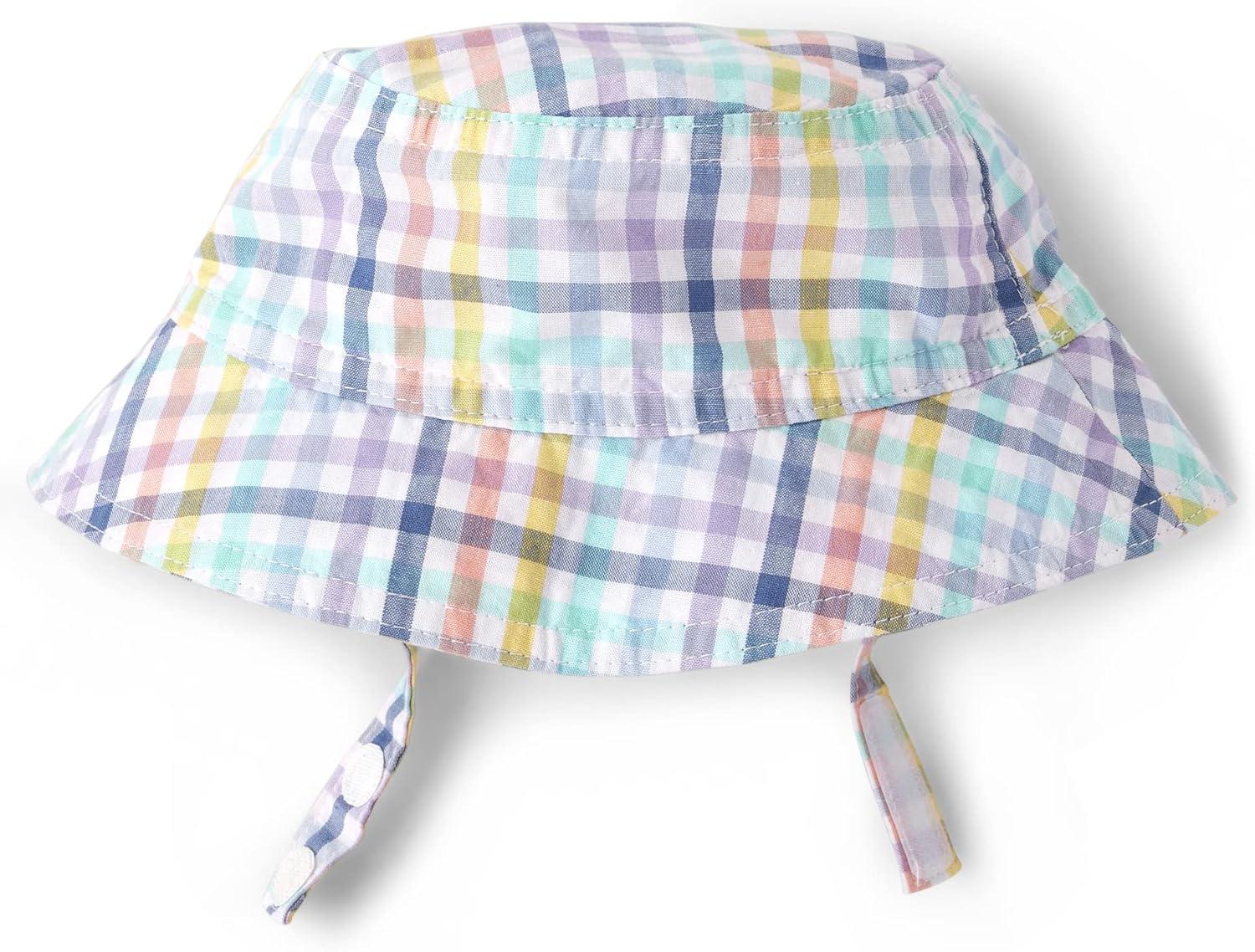 imageThe Childrens Place babyboys And Newborn Woven Plaid Romper and Hat 2piece SetMulti Check Plaid