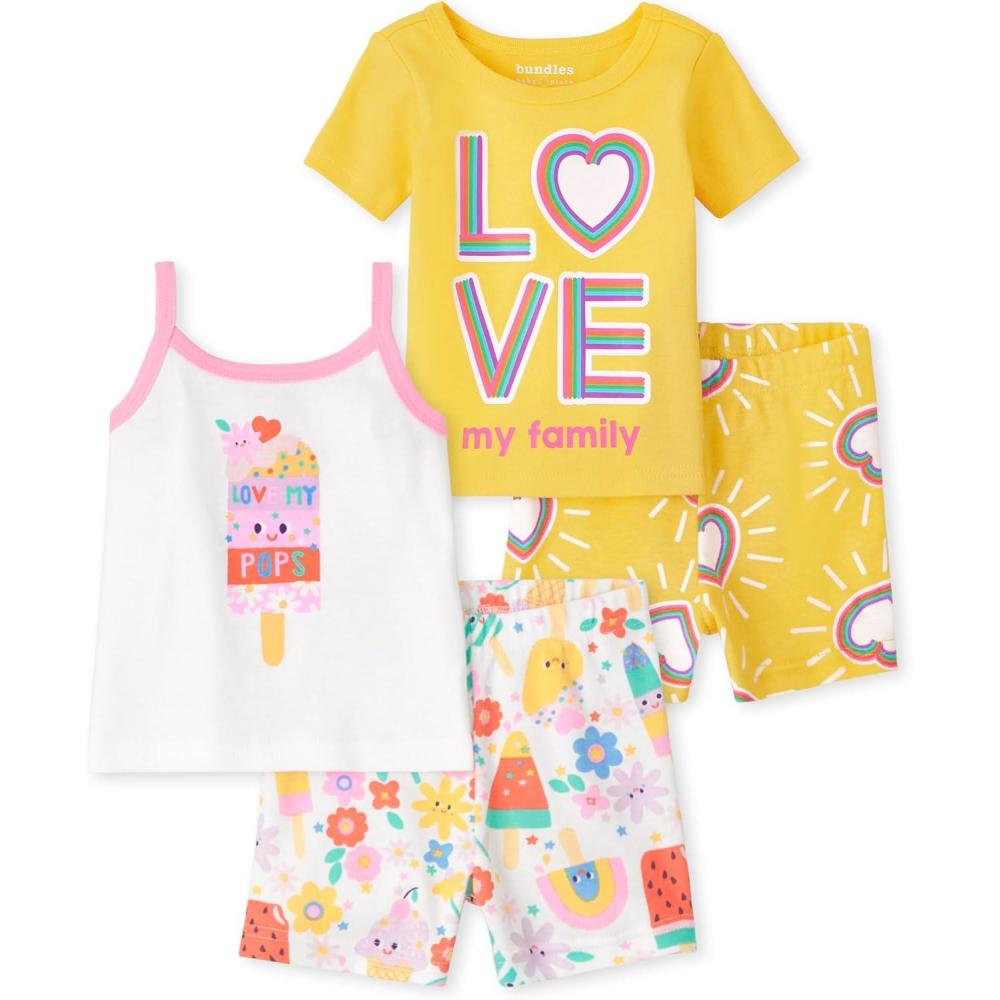 imageThe Childrens Place Baby Girls and Toddler Tie Front Denim Pull On ShortsGlow Love