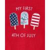 imageThe Childrens Place babyboys And Newborn Short Sleeve Bodysuit and Shorts OutfitMy First 4th of July