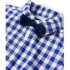 imageThe Childrens Place babyboys And Newborn Short Sleeve Button Down Shirt and Shorts 2 Piece Outfit SetRenew Blue Check