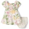 imageThe Childrens Place Baby Girls and Newborn Casual Short Sleeve DressFloral Palm