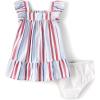 imageThe Childrens Place Baby Girls and Newborn Sleeveless Casual DressRed White and Blue Stripe
