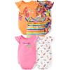 imageThe Childrens Place babyboys And Newborn Short Sleeve Bodysuits MultipacksVivid Orange 5pack