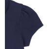 imageThe Childrens Place Girls Toddler Mulipack Short Sleeve Ruffle Pique PolosTidal 2pack
