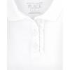 imageThe Childrens Place Girls Toddler Mulipack Short Sleeve Ruffle Pique PolosWhite 2pack