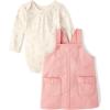 imageThe Childrens Place Baby Girls and Toddler Long Sleeve Top and Dress SetPink Kiss