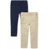 imageThe Childrens Place Baby Girls and Toddler Skinny Chino PantsSandyTidal 2pack