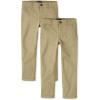 imageThe Childrens Place Stretch Straight Chino PantsmultipacksFlax 2pack