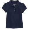 imageThe Childrens Place girls Short Sleeve Ruffle Pique PoloTidal