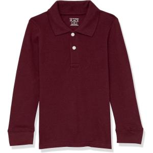 imageThe ChildrenS Place Boys Long Sleeve Pique PoloRedwood Single