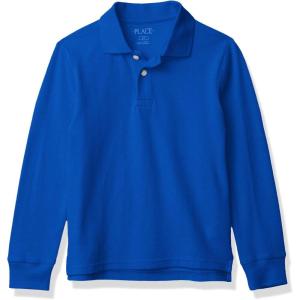 imageThe ChildrenS Place Boys Long Sleeve Pique PoloRenew Blue Single