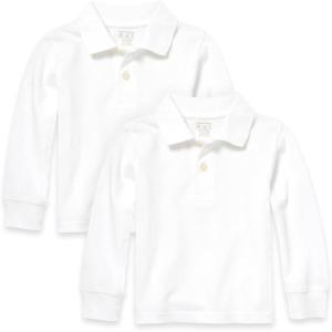 imageThe Childrens Place Baby Boys Uniform Pique Polo 2 PackWhite 2pack