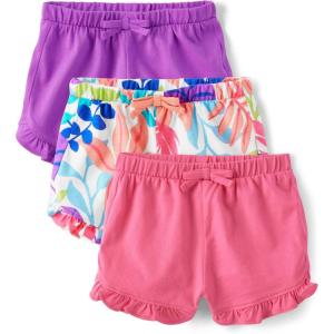 imageThe Childrens Place Baby Girls and Newborn Cotton Pull on Everyday ShortsSummer Purple 3pack