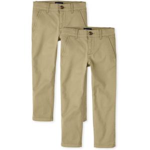 imageThe Childrens Place Stretch Straight Chino PantsmultipacksFlax 2pack