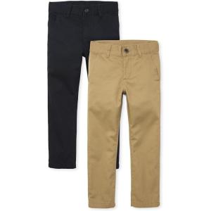 imageThe Childrens Place Stretch Straight Chino PantsmultipacksTidalFlax 2pack