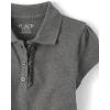 imageThe Childrens Place Short Sleeve Ruffle Pique PolomultipacksDark Gray 3pack
