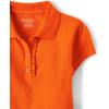imageThe Childrens Place Short Sleeve Ruffle Pique PolomultipacksFlame 3pack