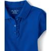 imageThe Childrens Place Short Sleeve Ruffle Pique PolomultipacksRenew Blue 3pack