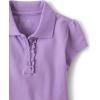 imageThe Childrens Place Short Sleeve Ruffle Pique PolomultipacksSeafrostAurora PinkPurple 3pack