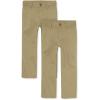 imageThe Childrens Place Boys Relaxed Straight Chino PantsmultipacksFlax 2pack