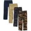 imageThe Childrens Place Pull on Cargo PantsmultipacksFlaxNew NavyNight CamoOlive Camo 4 Pack