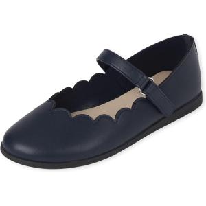 imageThe ChildrenS Place Girls Closed Toe Maryjane FlatsNavy Scalop