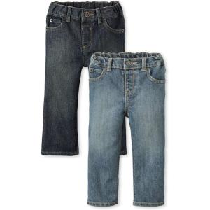 imageThe Childrens Place Baby Boys and Toddler Bootcut JeansDark WashTide Pool 2pack