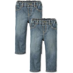 imageThe Childrens Place Baby Boys and Toddler Bootcut JeansTide Pool 2pack