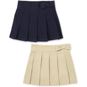 imageThe Childrens Place Baby Girls Uniform Bow Pleated Skort 2 PackSandyTidal 2pack