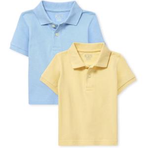 imageThe Childrens Place Baby and Toddler Boys Short Sleeve Polo ShirtBrookNew Yellow 2pack