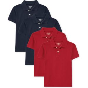 imageThe Childrens Place Baby and Toddler Boys Short Sleeve Polo ShirtNauticoClassic Red 4pack